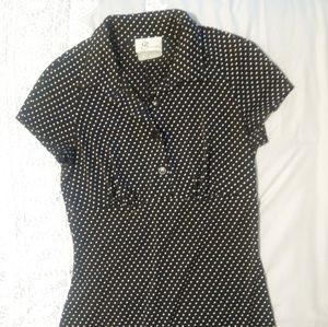 Black and white polka dot dress